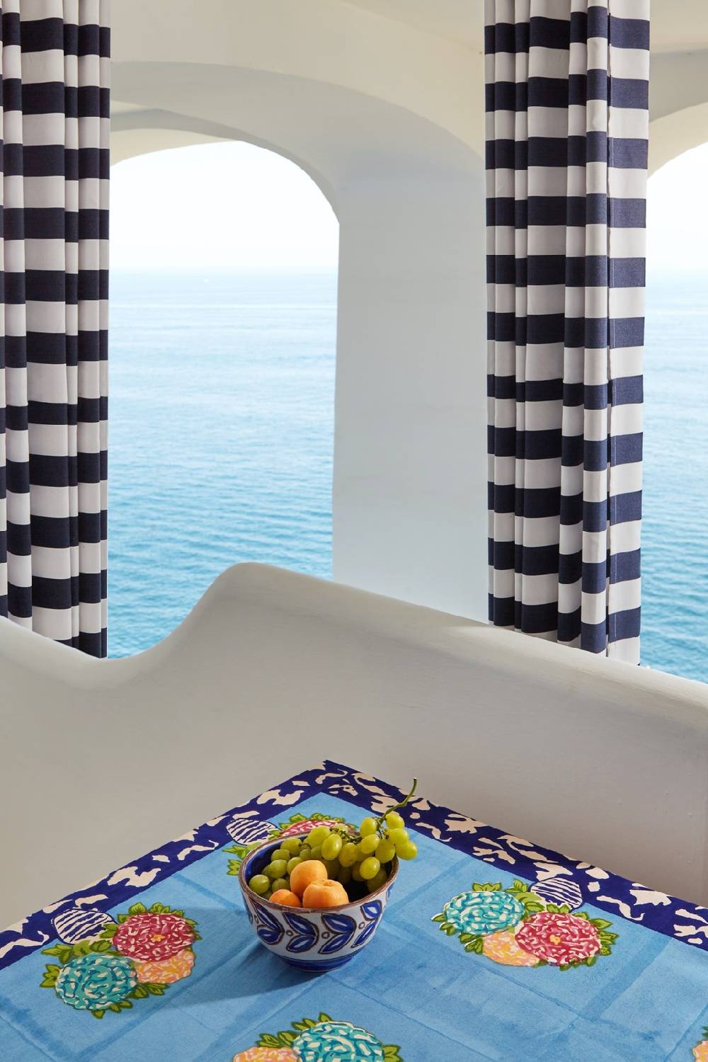 Lisa Corti Telo Cotone 180x270cm Lisa Corti X La Minervetta Blue Pot Sky