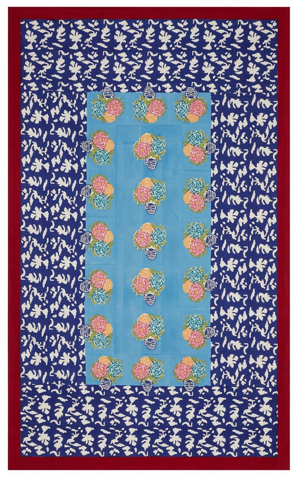 Lisa Corti telo cotone 180x270cm lisa corti x la minervetta blue pot sky