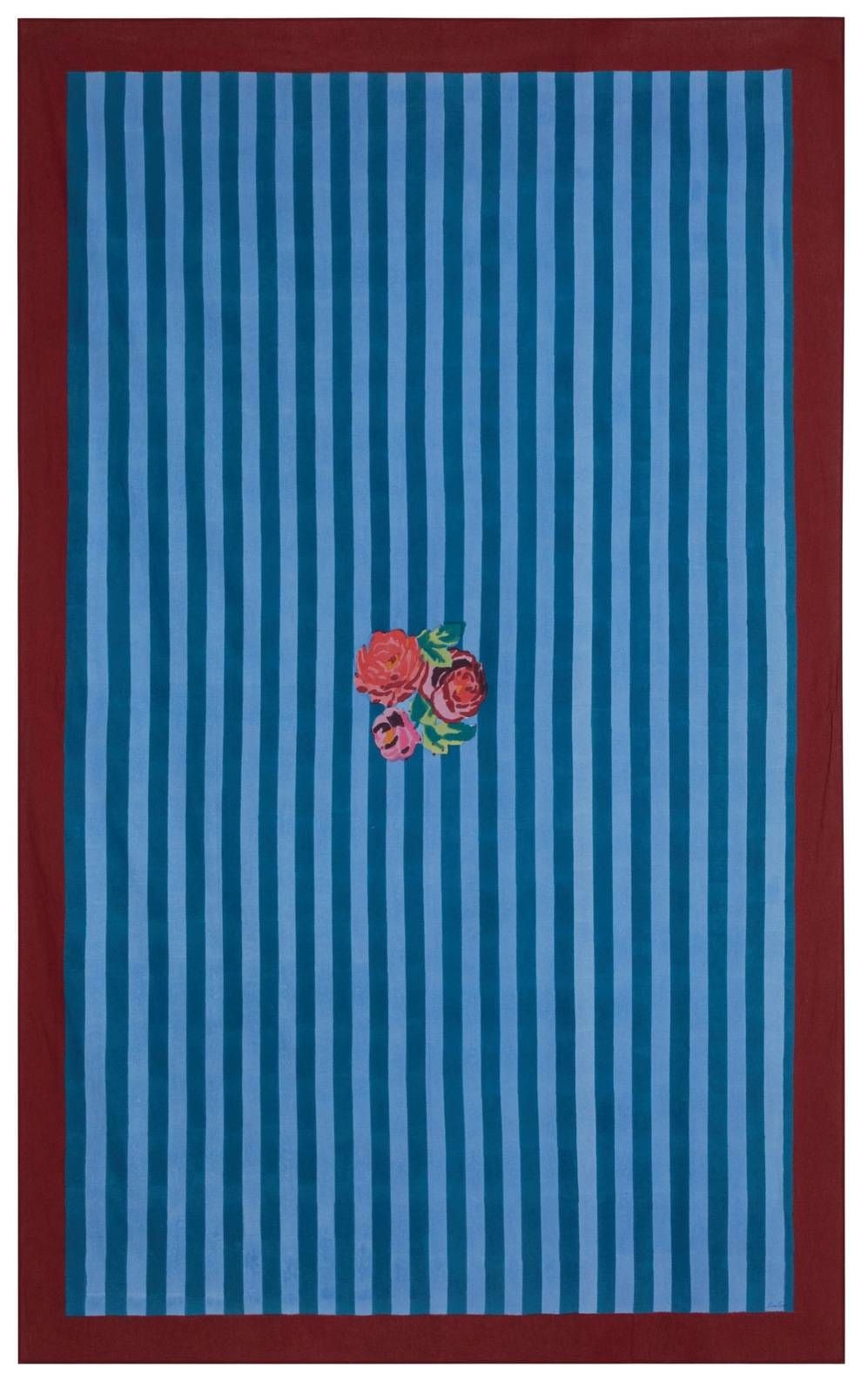 Lisa Corti telo cotone 180x270cm nizam stripes ferozi sugar