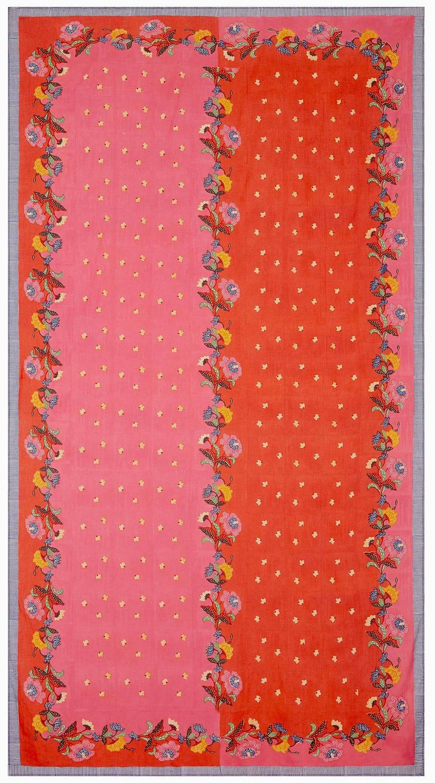 Lisa Corti telo cotone 180x350cm indonesian red rose