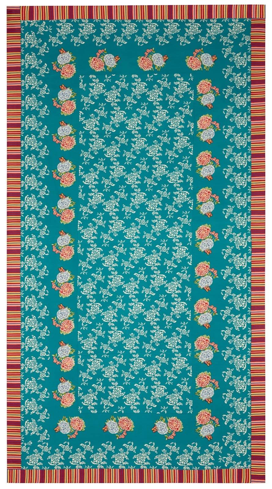 Lisa Corti telo cotone 180x350cm kandem queen green