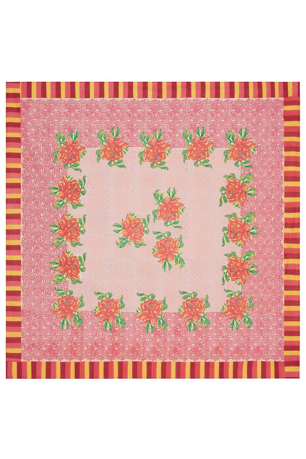 Lisa Corti Telo Cotone 220x220cm Camelia Magenta Pink