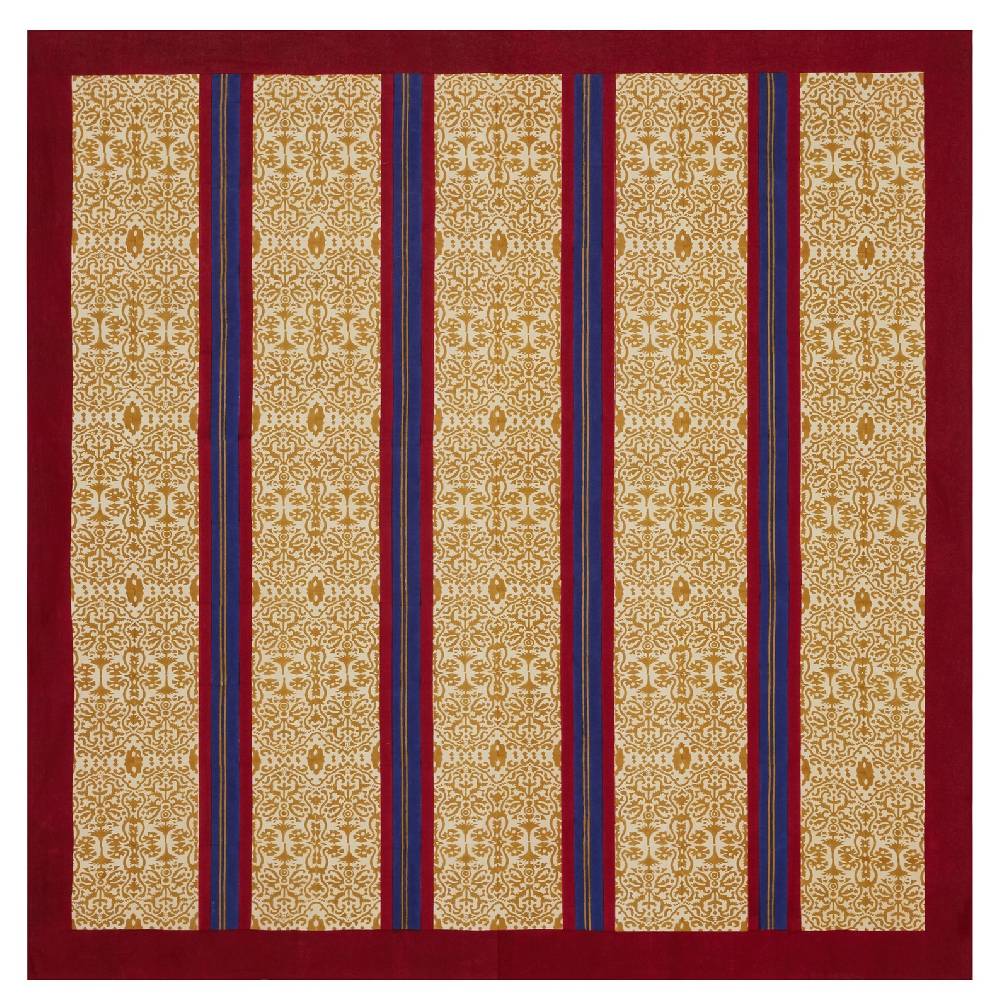 Lisa Corti telo cotone 220x220cm damask stripes chutney