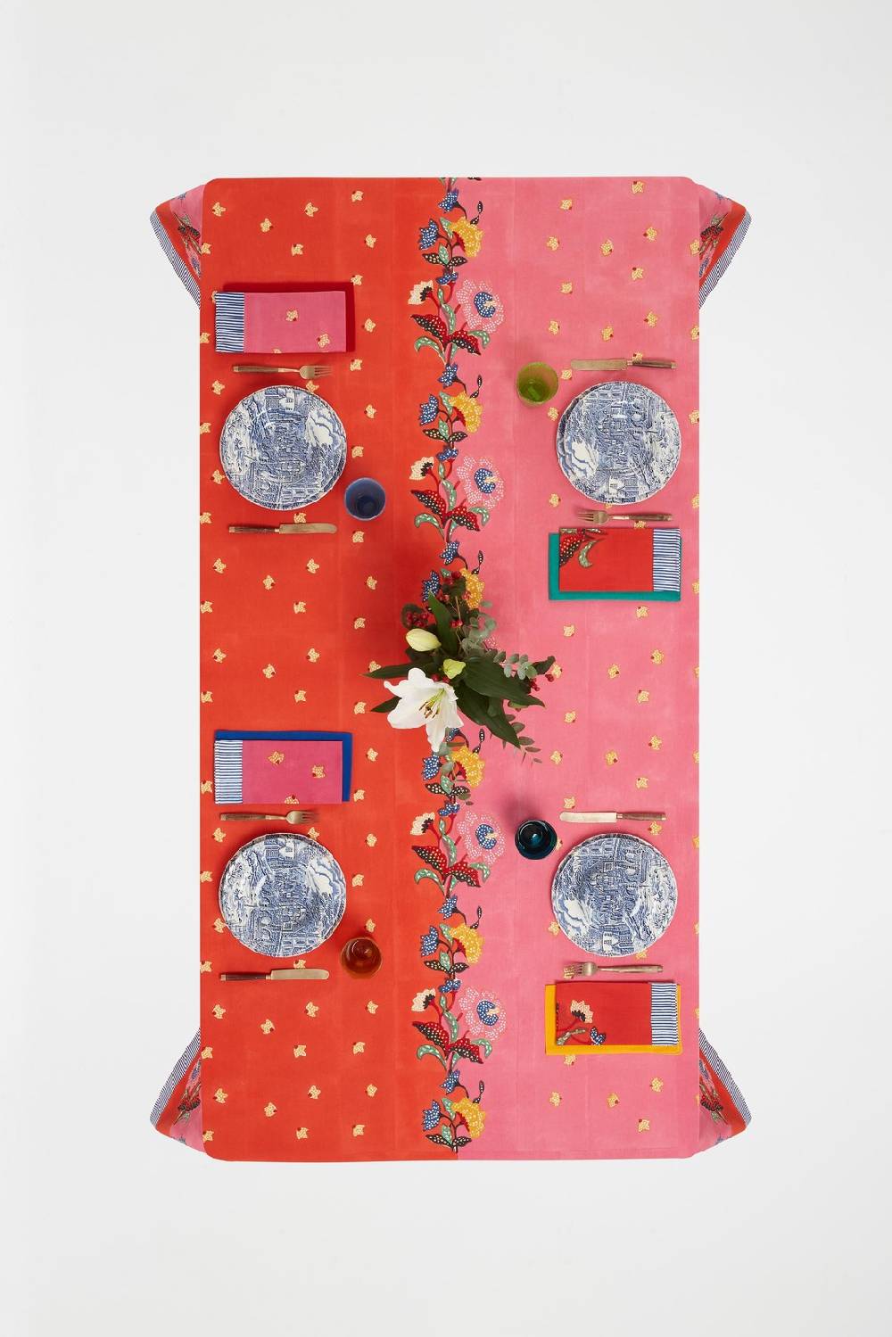 Lisa Corti Telo Cotone 220x220cm Indonesian Red Rose