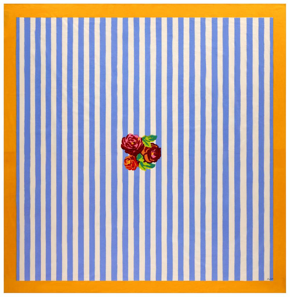 Lisa Corti telo cotone 220x220cm la veste x lisa corti nizam stripes light blue natural