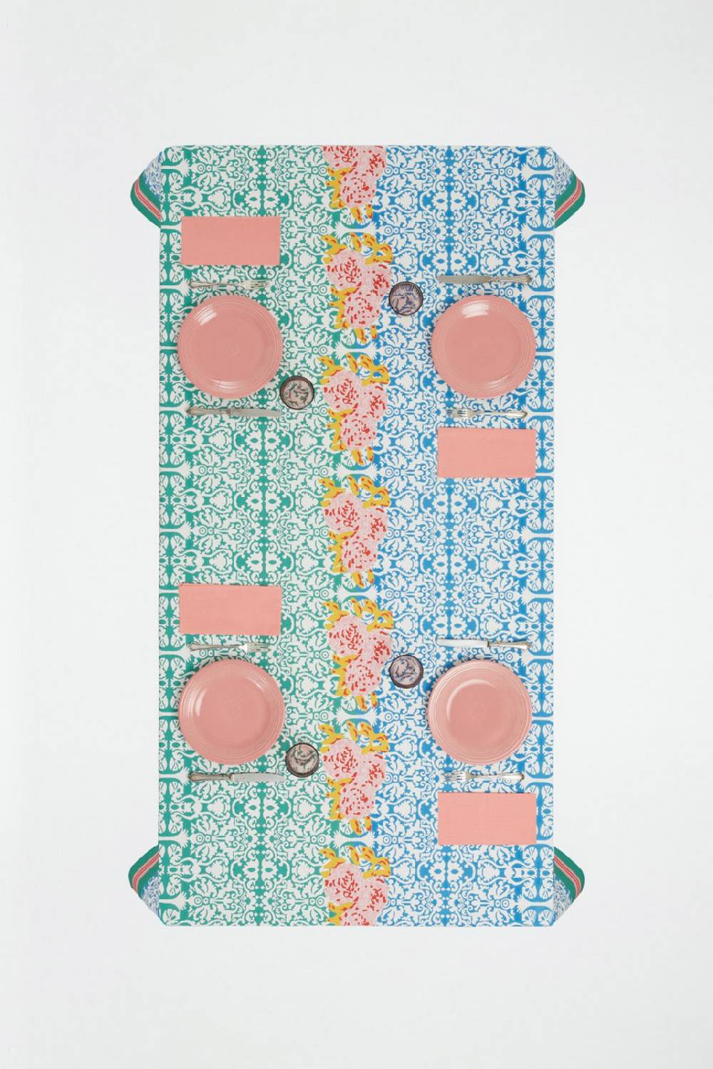 Lisa Corti Telo Cotone 220x270cm Dam Dam Veronese Blue