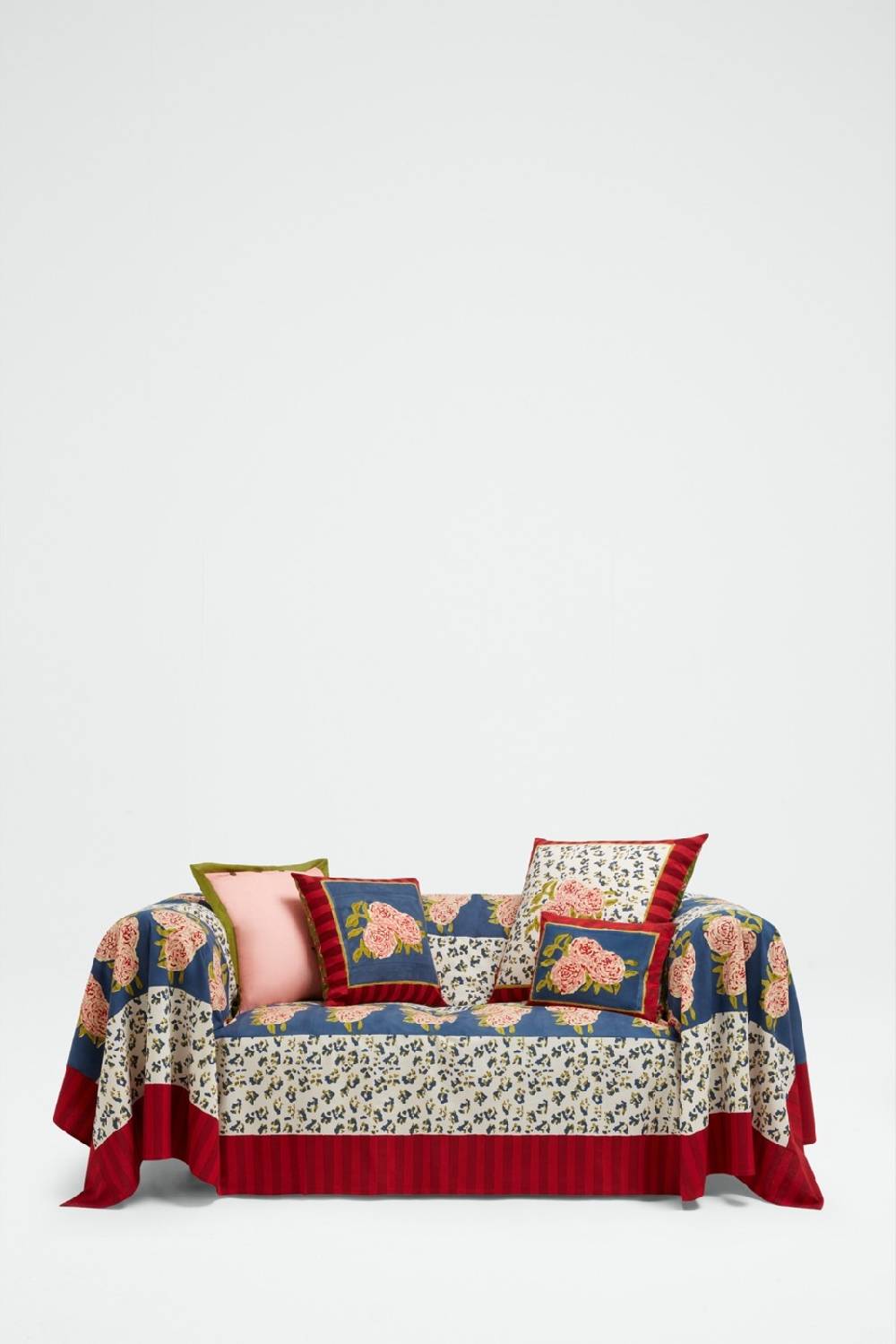 Lisa Corti Telo Cotone 220x270cm Leopard Stripes Dark Blue