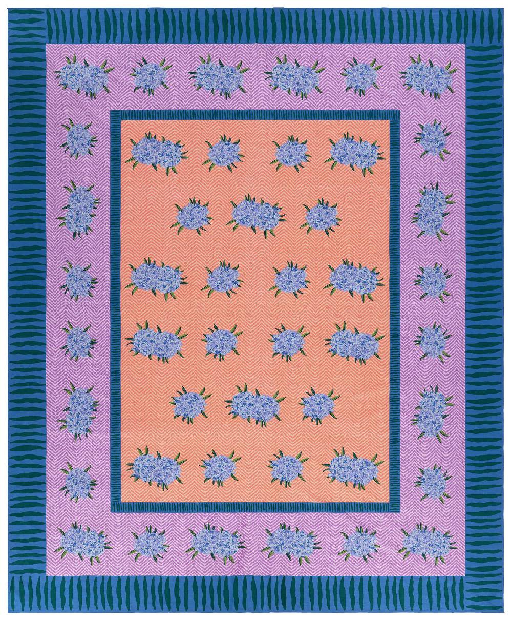 Lisa Corti telo cotone 220x270cm oleander lilac peach