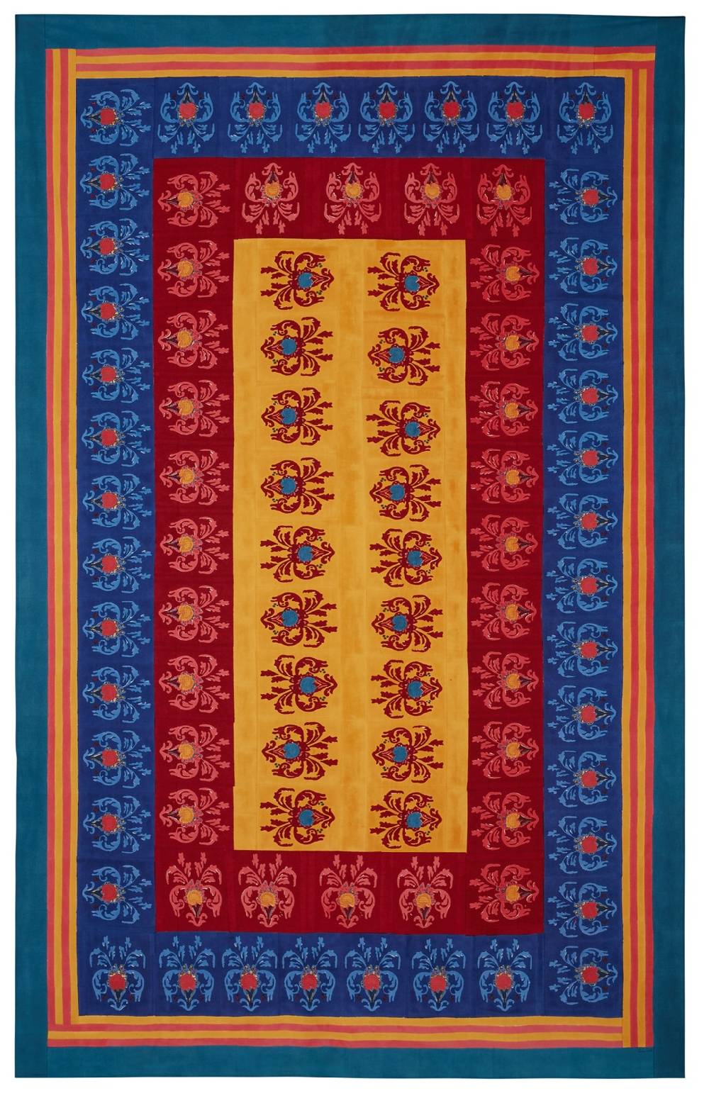 Lisa Corti telo cotone 220x350cm brocade royal blue