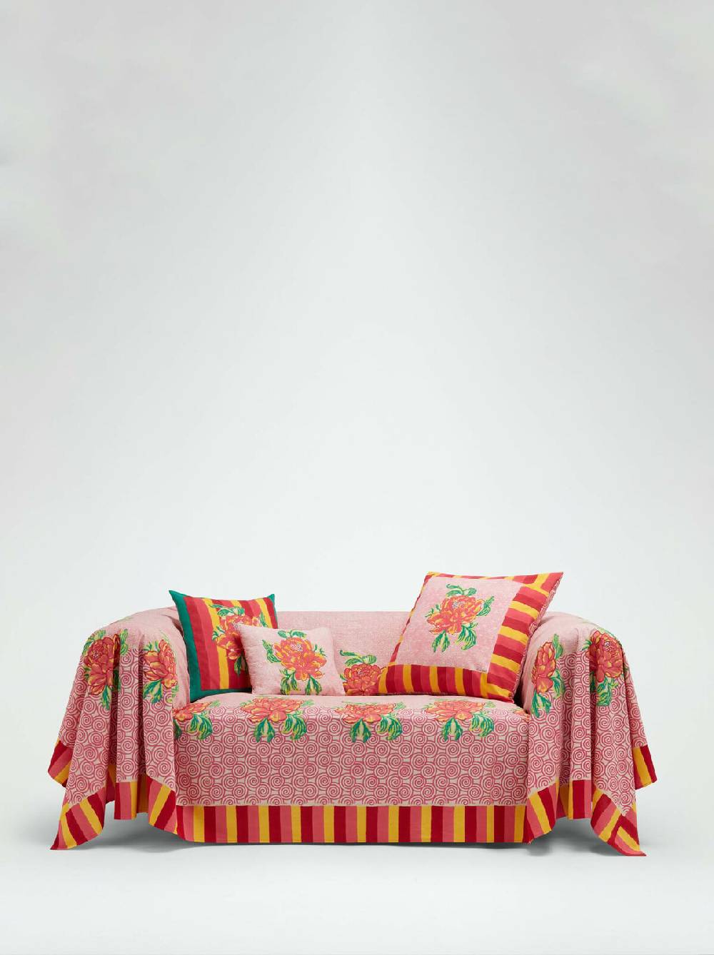 Lisa Corti Telo Cotone 220x350cm Camelia Magenta Pink