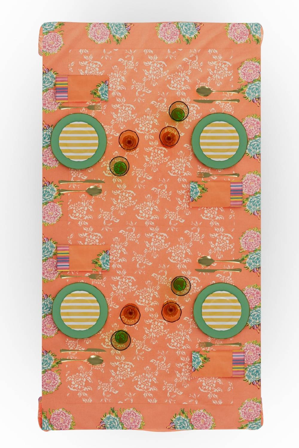 Lisa Corti Telo Cotone 220x350cm Kandem Queen Peach