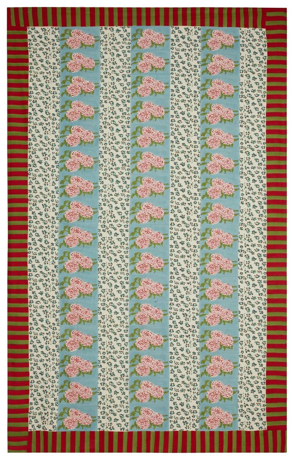 Lisa Corti Telo Cotone 220x350cm Leopard Stripes Sky