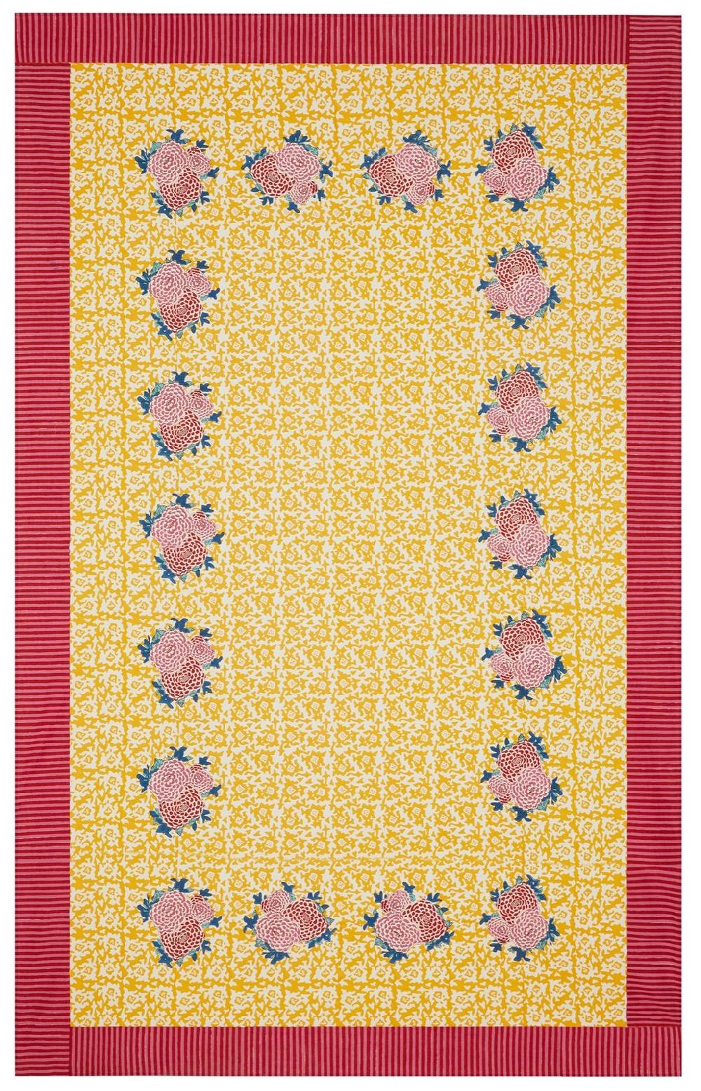 Lisa Corti telo cotone 220x350cm lisa corti x la minervetta arabesque corolla gold natural