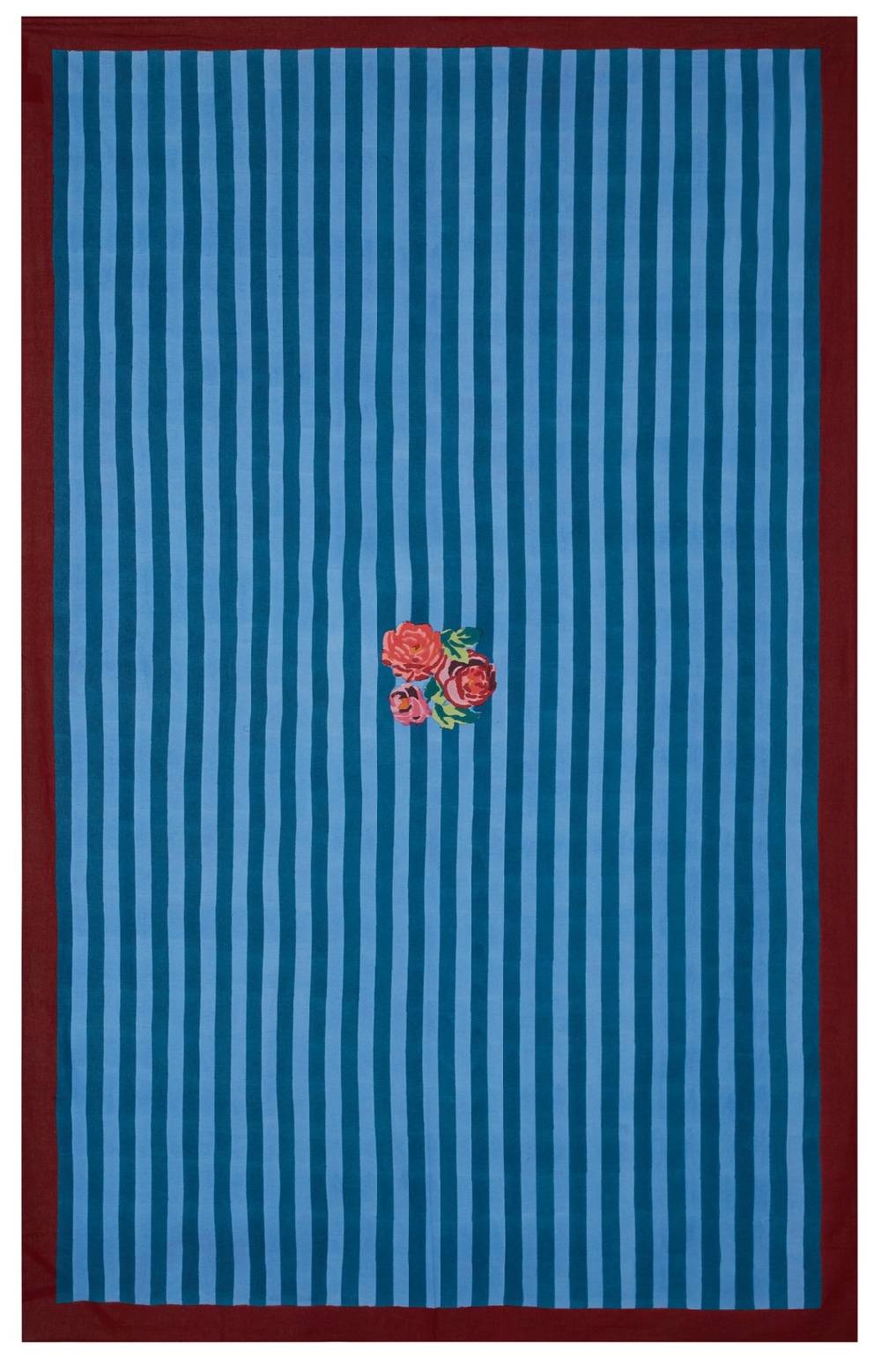 Lisa Corti telo cotone 220x350cm nizam stripes ferozi sugar