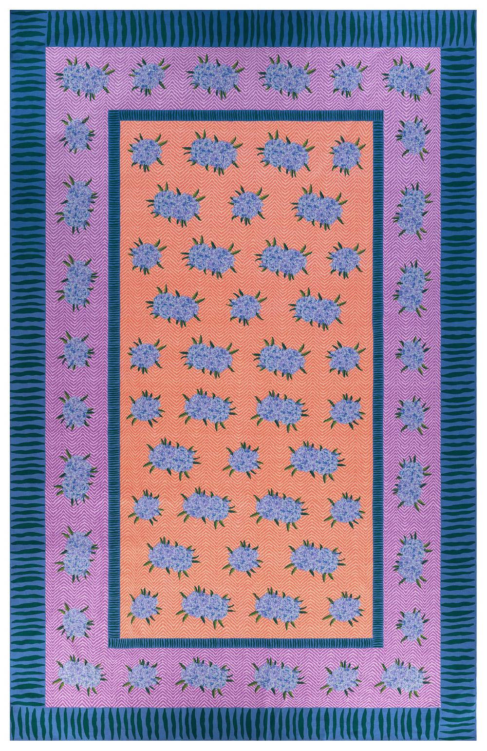 Lisa Corti telo cotone 220x350cm oleander lilac peach