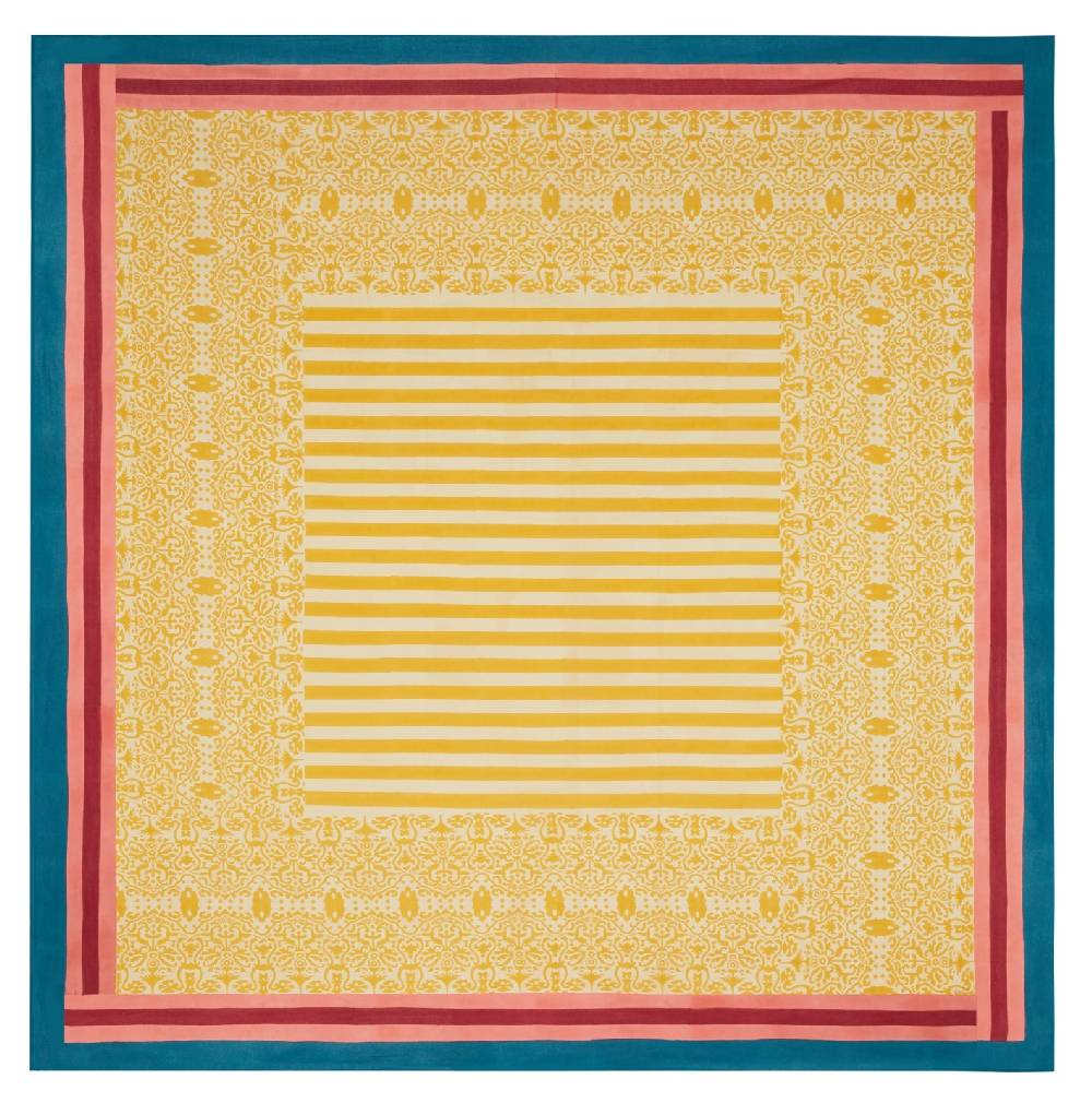 Lisa Corti telo cotone 250x270cm damask design gold