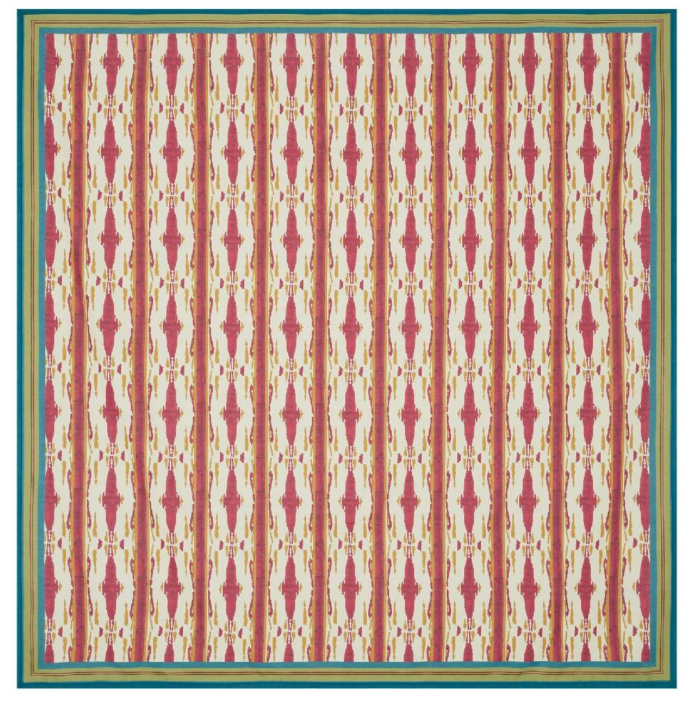 Lisa Corti telo cotone 250x270cm flame aubergine-gold