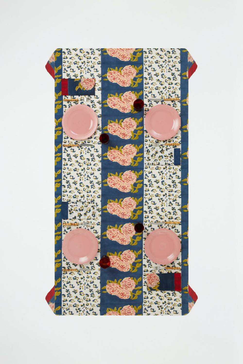 Lisa Corti Telo Cotone 250x270cm Leopard Stripes Dark Blue