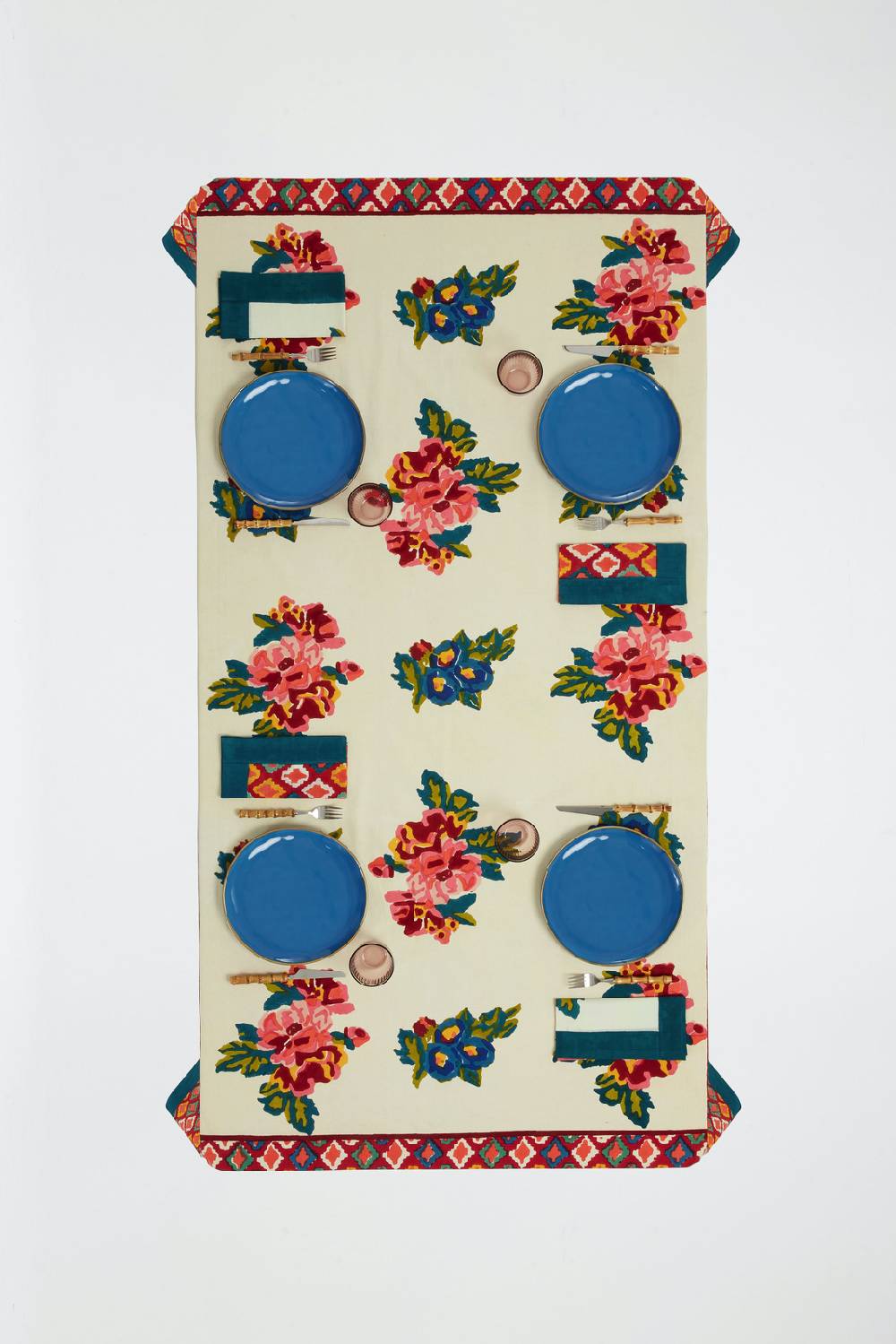 Lisa Corti Telo Cotone 250x270cm Lisa Bouquet Cream