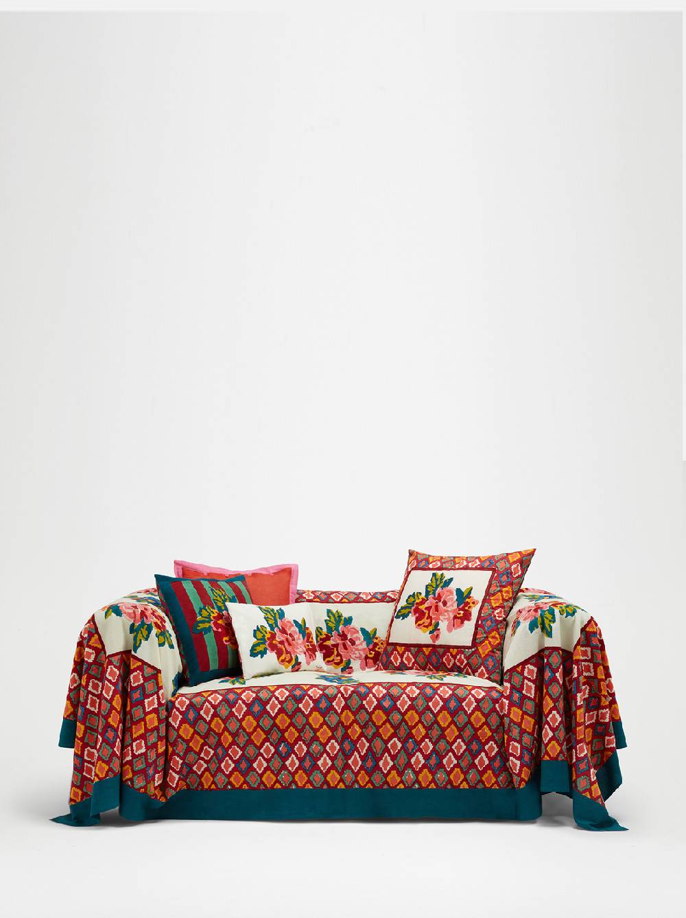 Lisa Corti Telo Cotone 250x270cm Lisa Bouquet Cream