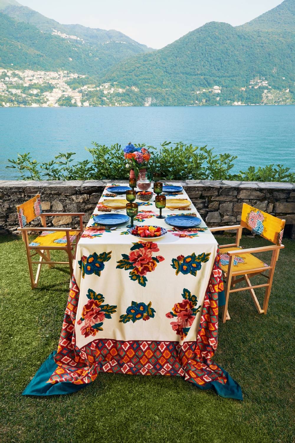 Lisa Corti Telo Cotone 250x270cm Lisa Bouquet Cream