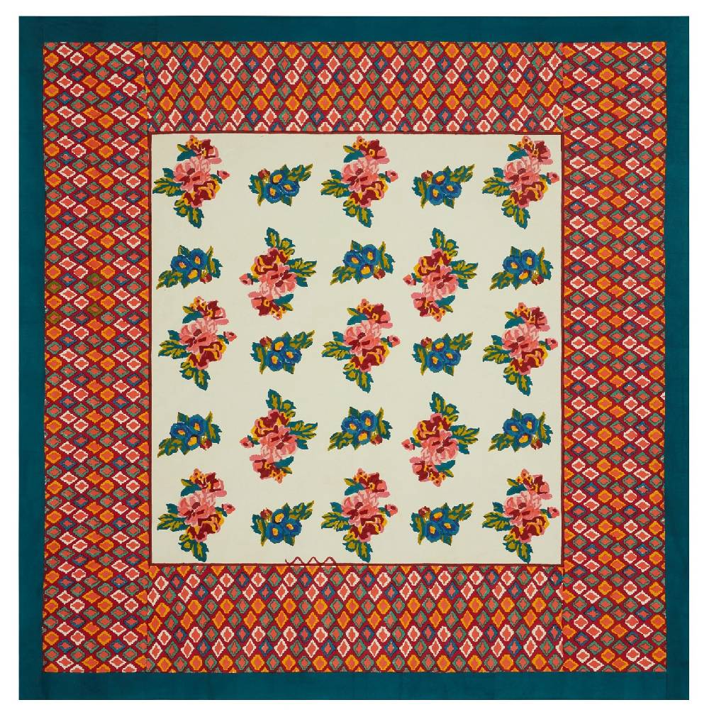 Lisa Corti Telo Cotone 250x270cm Lisa Bouquet Cream