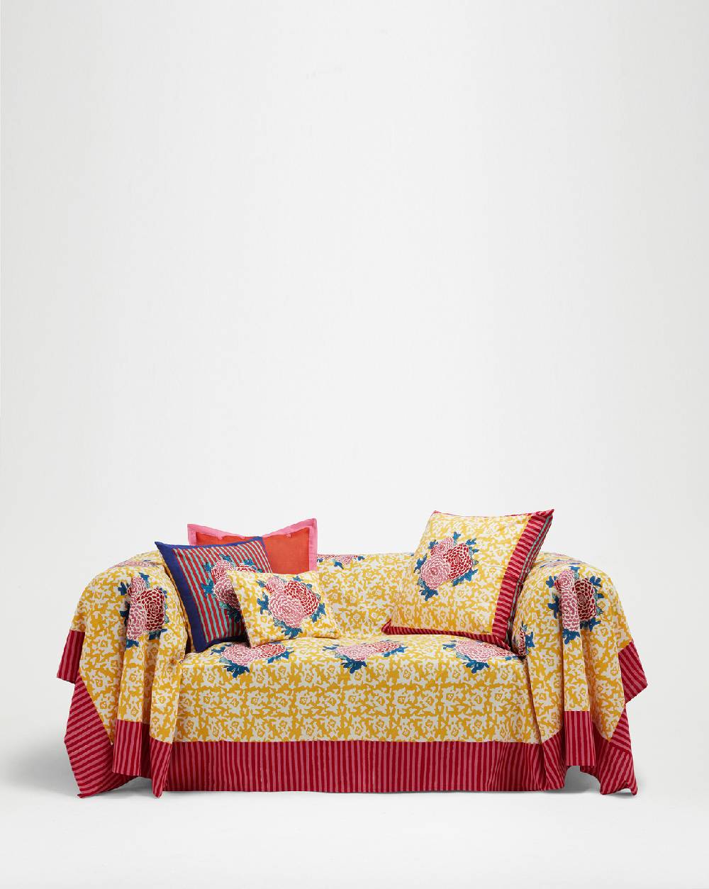 Lisa Corti Telo Cotone 250x270cm Lisa Corti X La Minervetta Arabesque Corolla Gold Natural