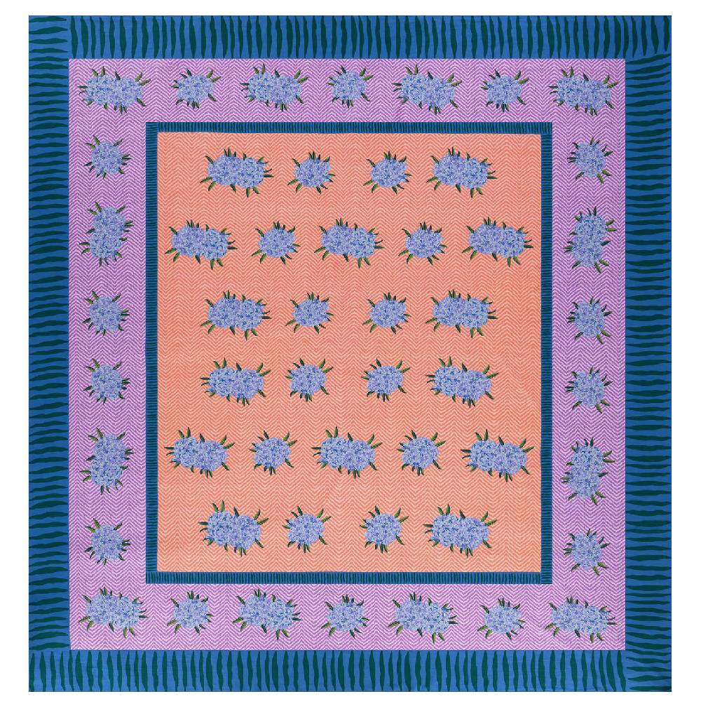 Lisa Corti telo cotone 250x270cm oleander lilac peach