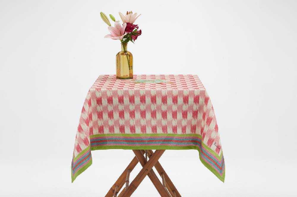Lisa Corti Telo Lino 110x110cm Veranda Design Magenta Pink