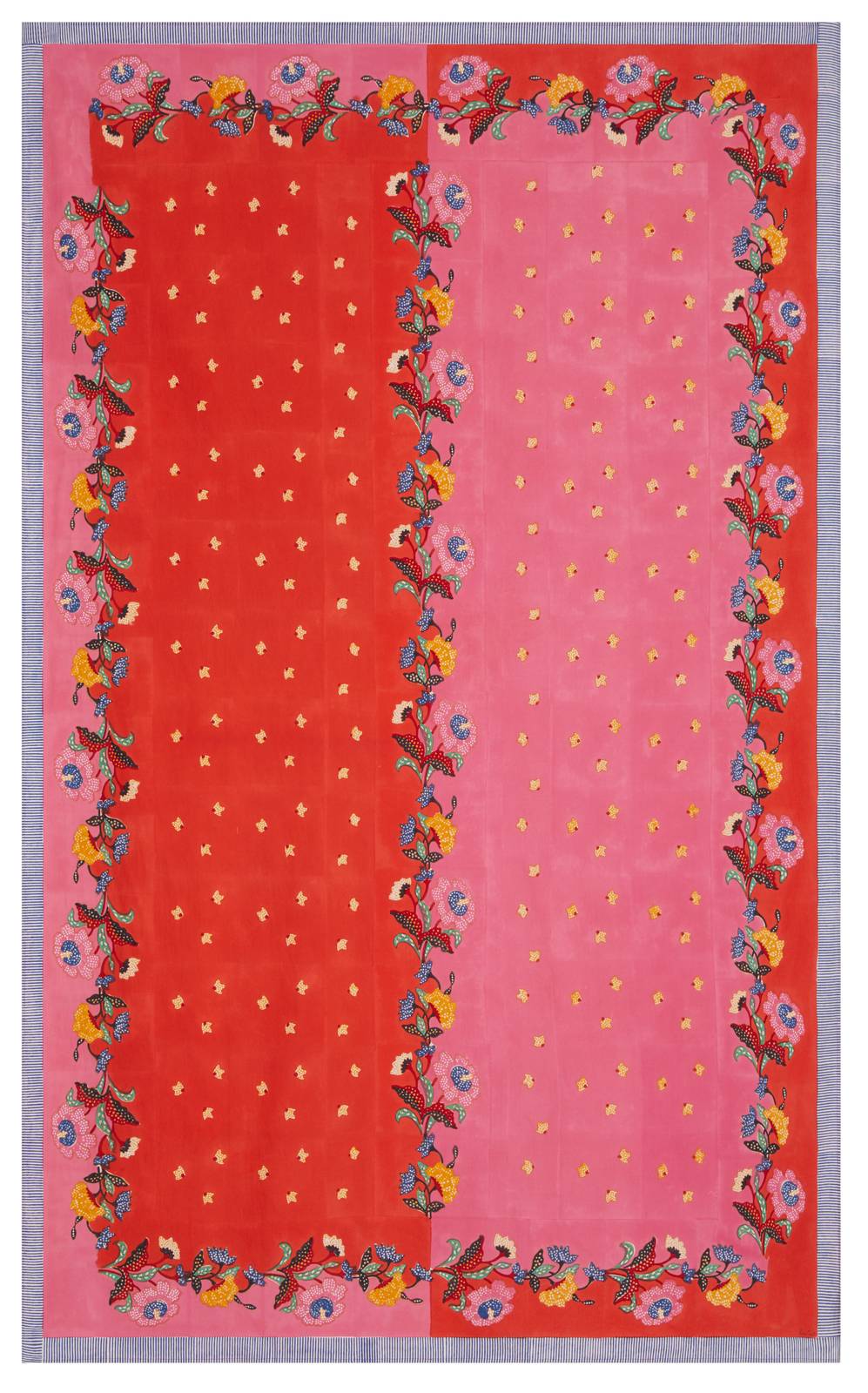 Lisa Corti telo mussola di cotone 180x270cm indonesian red rose