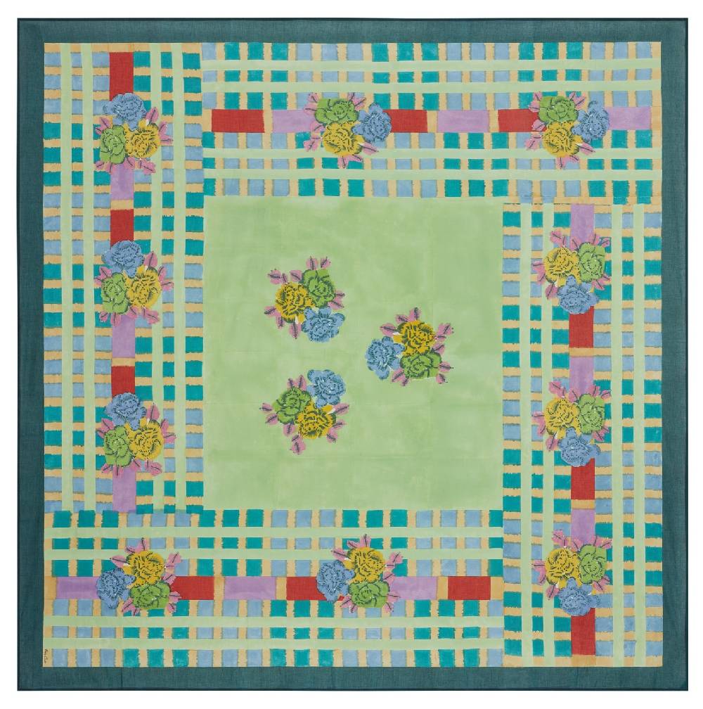 Lisa Corti telo mussola di cotone 220x220cm ankara aqua