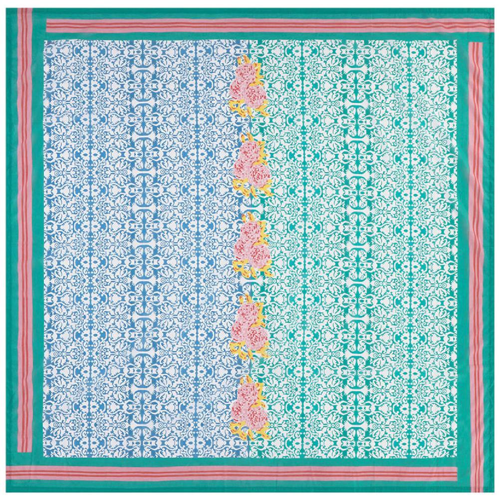 Lisa Corti telo mussola di cotone 220x220cm dam dam veronese blue