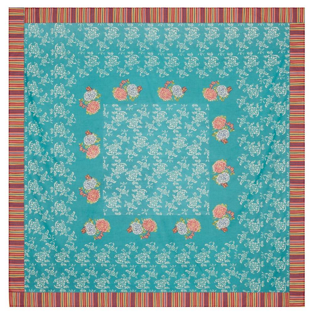 Lisa Corti telo mussola di cotone 220x220cm kandem queen green