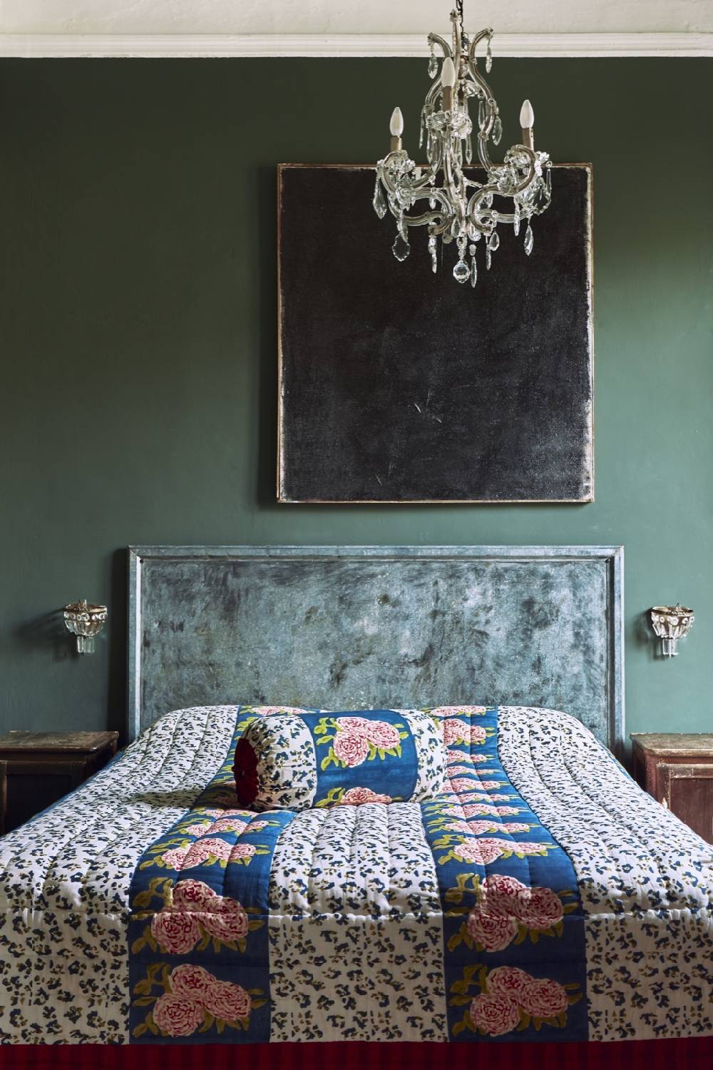 Lisa Corti Telo Mussola Di Cotone 220x220cm Leopard Stripes Dark Blue