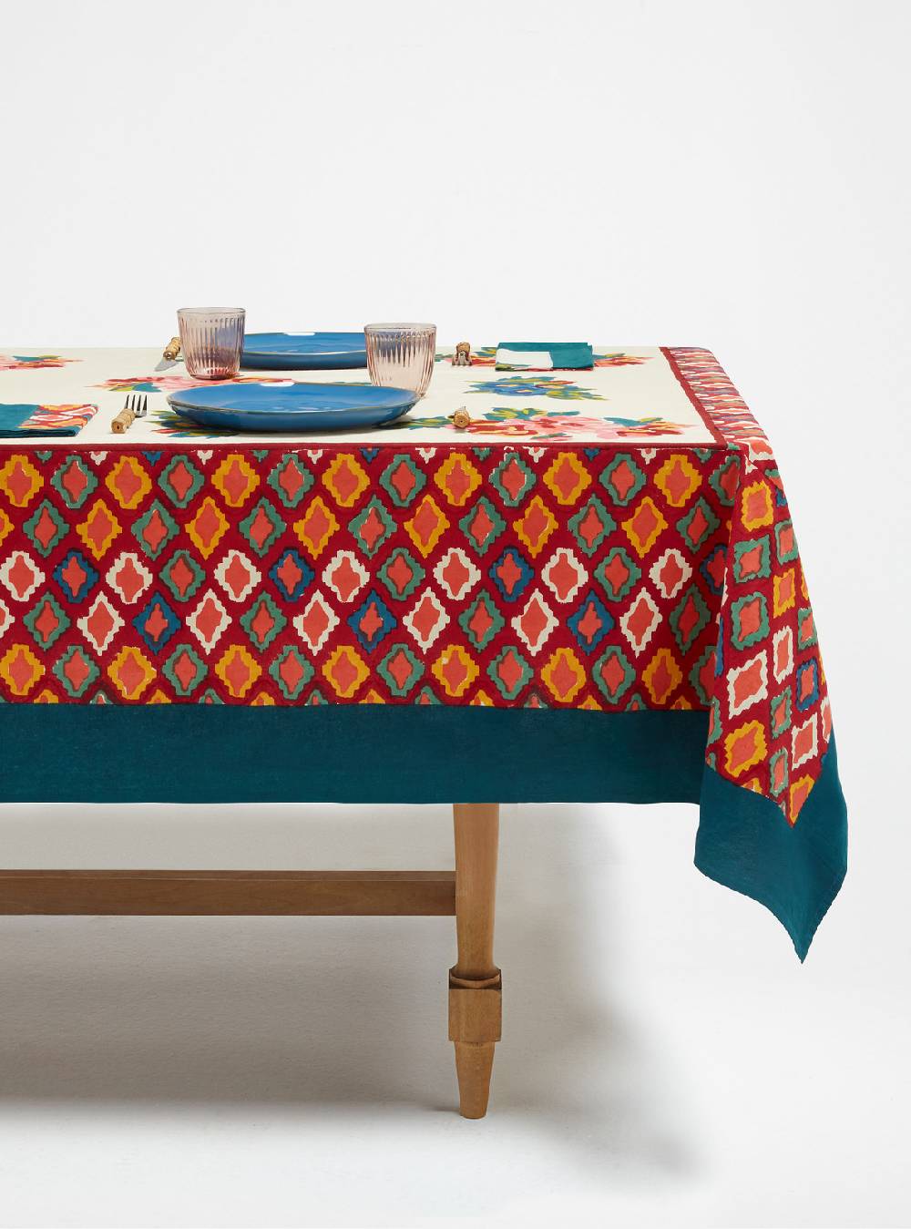 Lisa Corti Telo Mussola Di Cotone 220x220cm Lisa Bouquet Cream