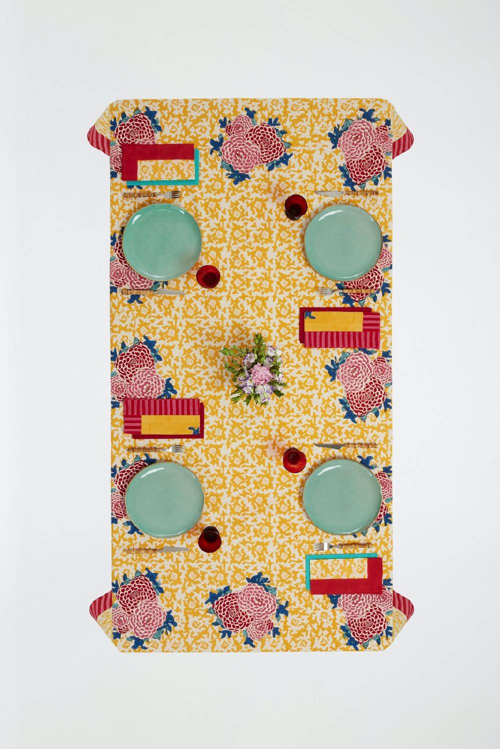 Lisa Corti Telo Mussola Di Cotone 220x220cm Lisa Corti X La Minervetta Arabesque Corolla Gold Natural