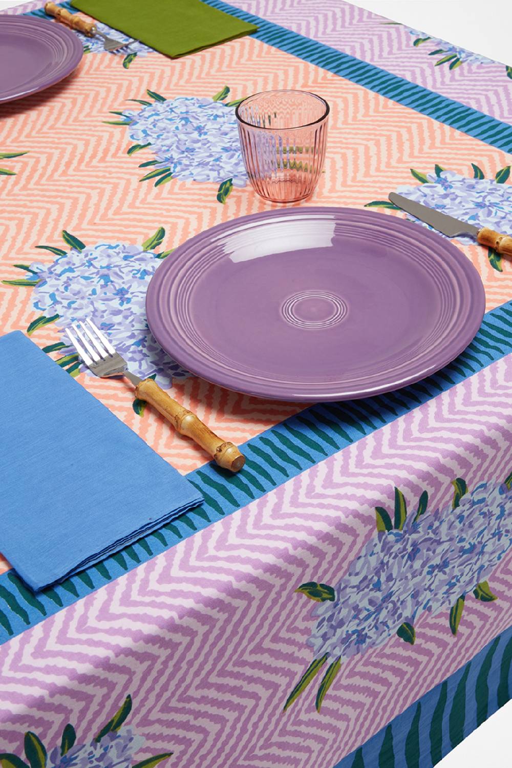 Lisa Corti Telo Mussola Di Cotone 220x220cm Oleander Lilac Peach