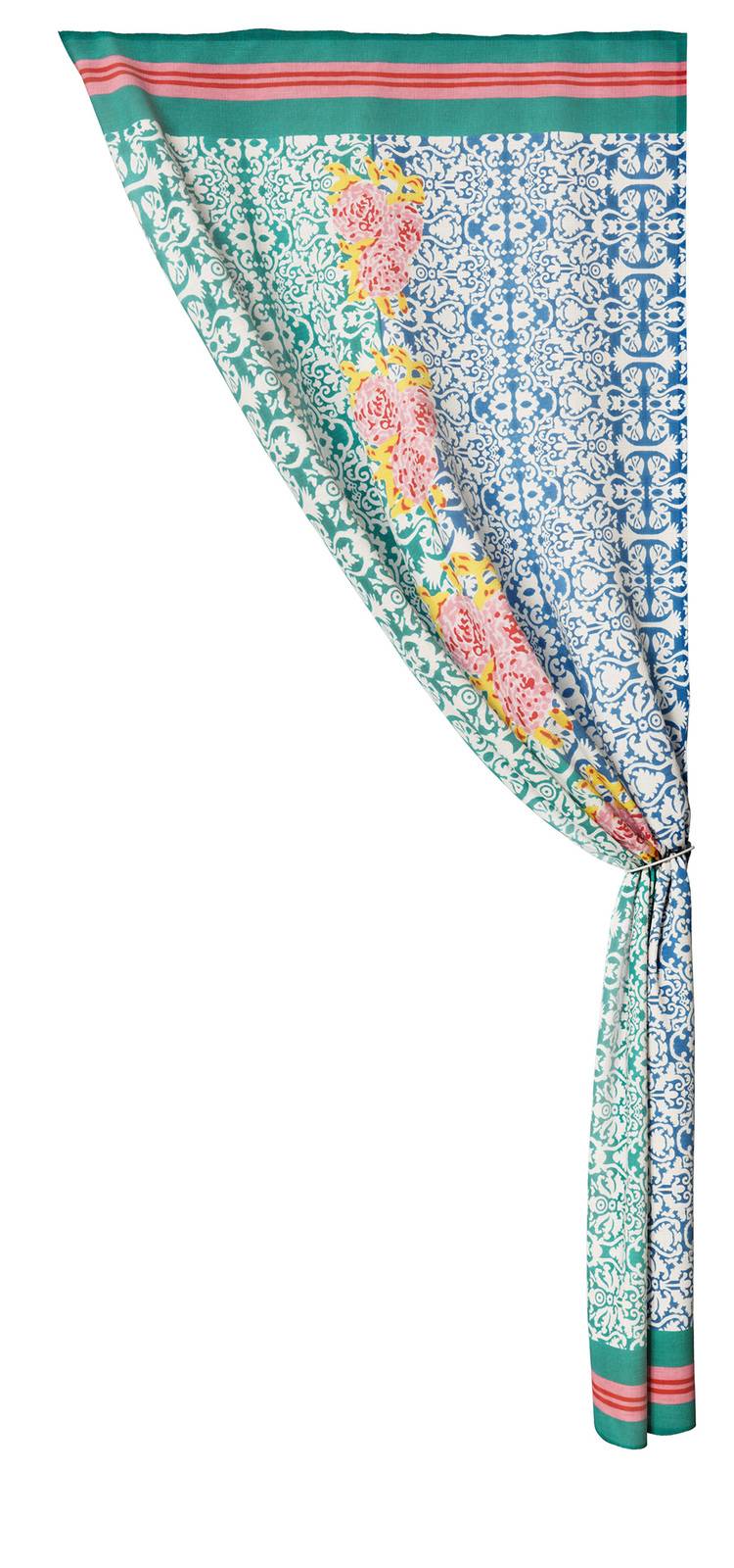 Lisa Corti tenda mussola di cotone 110x240cm dam dam veronese blue