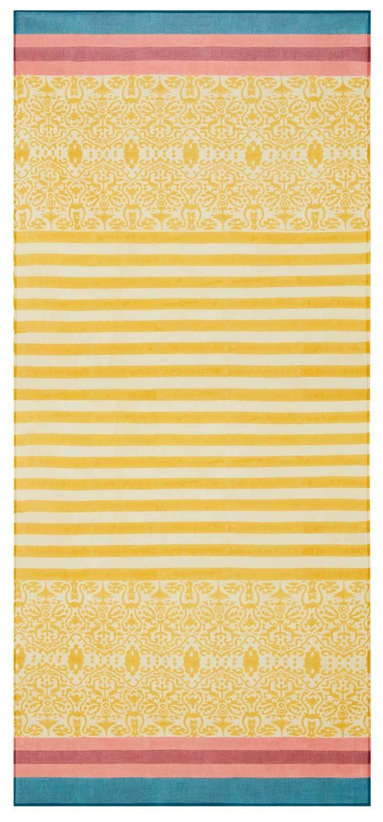 Lisa Corti Tenda Mussola Di Cotone 110x240cm Damask Design Gold