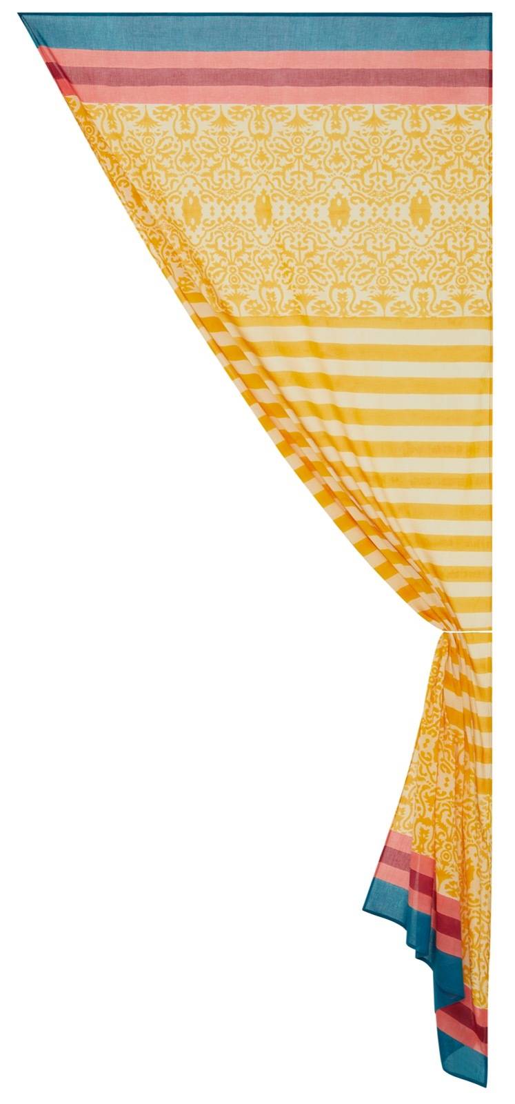 Lisa Corti tenda mussola di cotone 110x240cm damask design gold