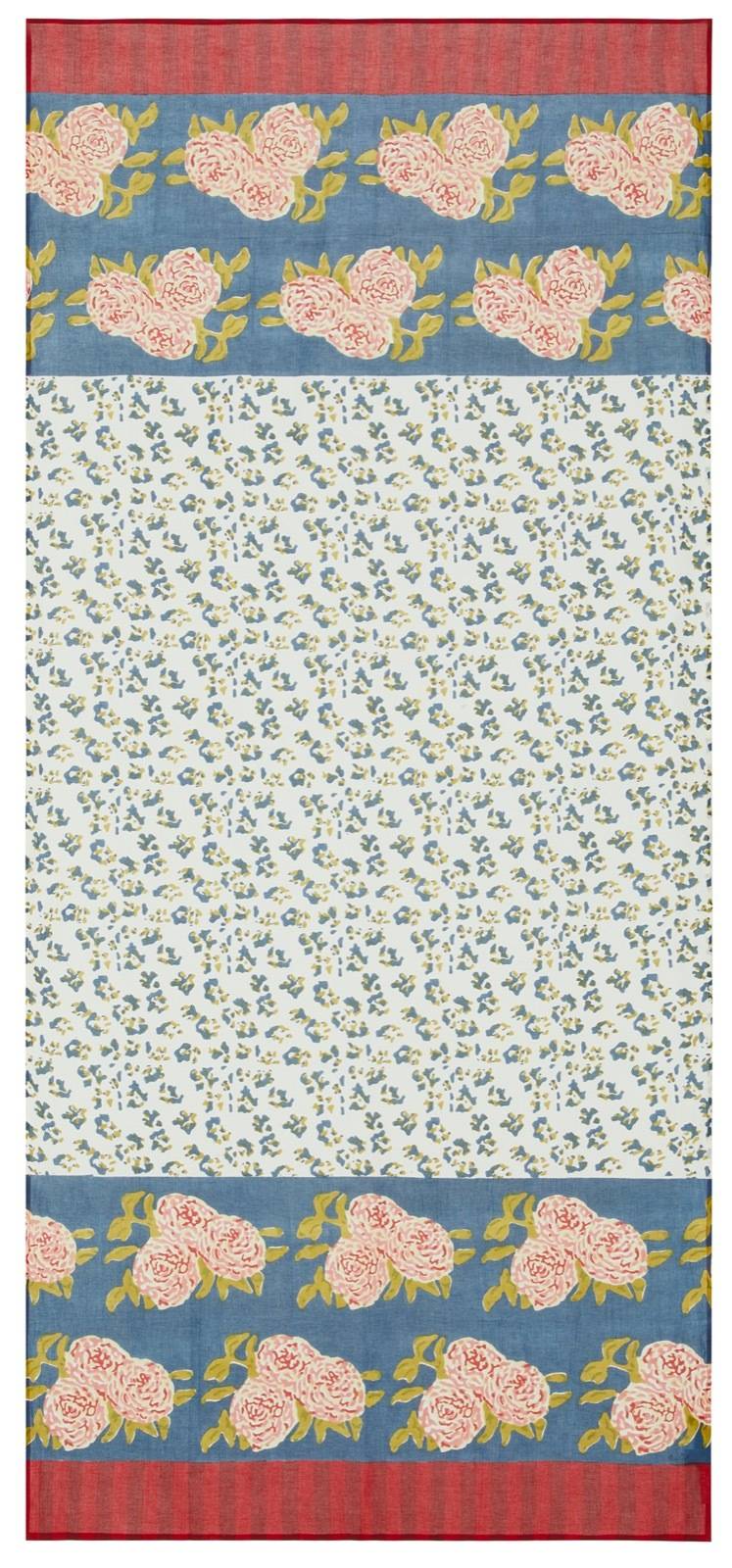 Lisa Corti Tenda Mussola Di Cotone 110x240cm Leopard Stripes Dark Blue