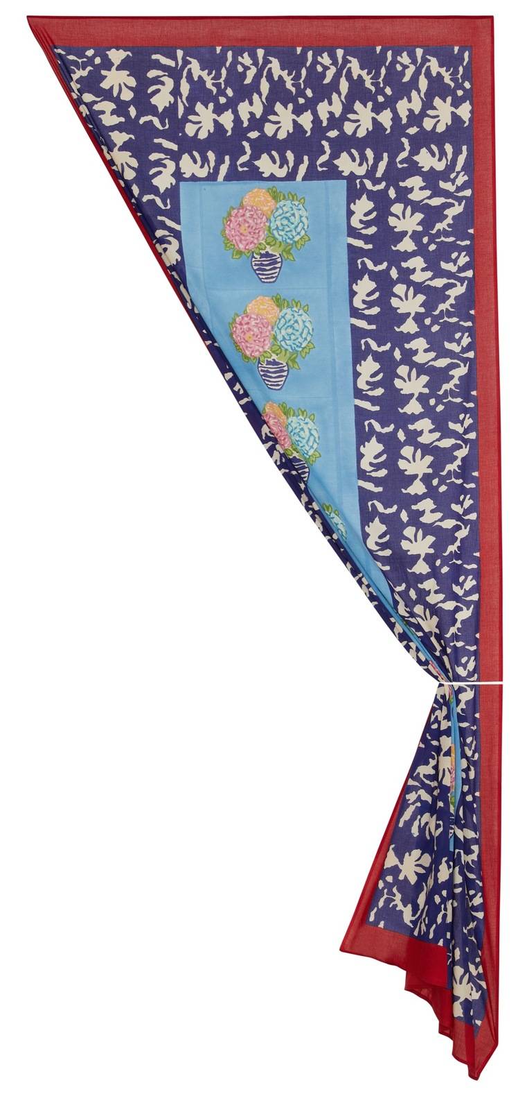 Lisa Corti tenda mussola di cotone 110x240cm lisa corti x la minervetta blue pot sky