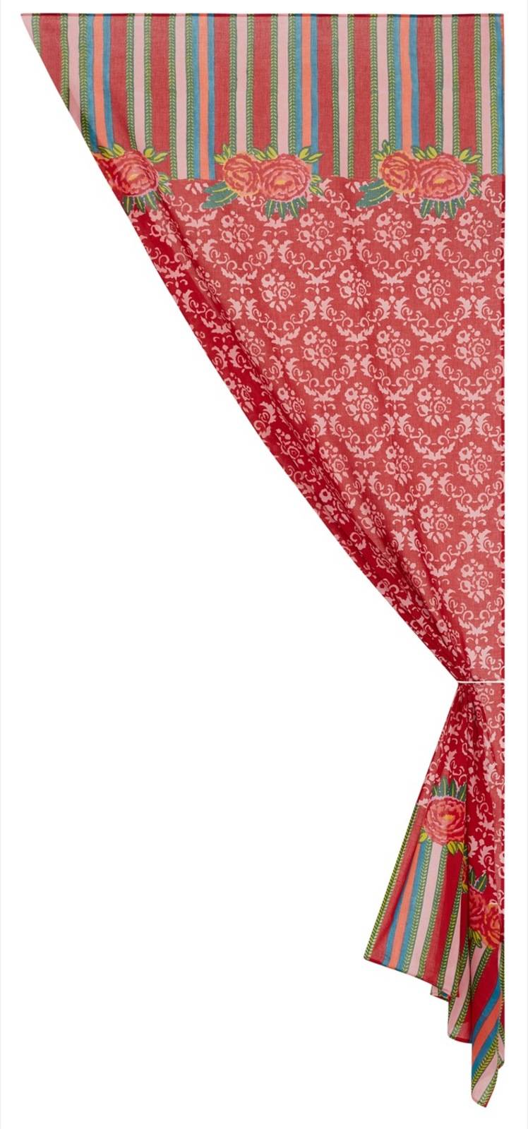 Lisa Corti tenda mussola di cotone 110x240cm love red