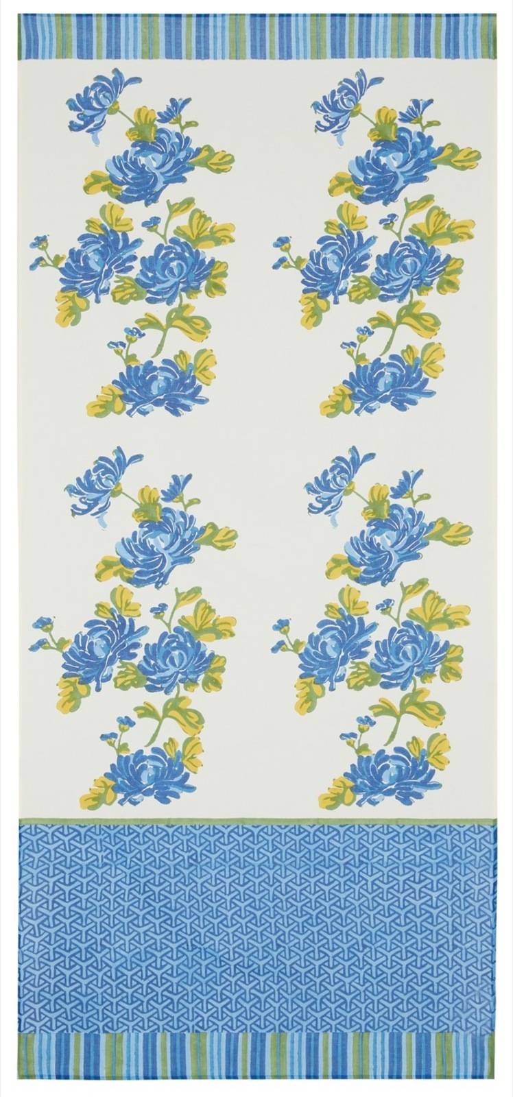 Lisa Corti Tenda Mussola Di Cotone 110x240cm Vienna Blue Cream