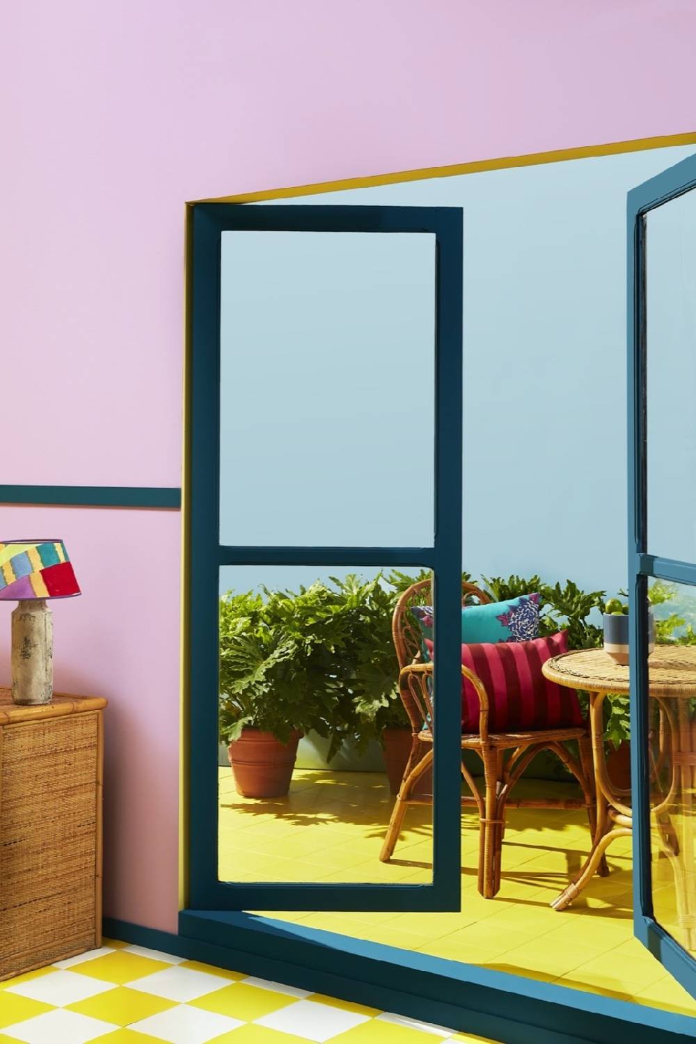 Lisa Corti Tessuto Da Esterni Stripes Old Pink Rust