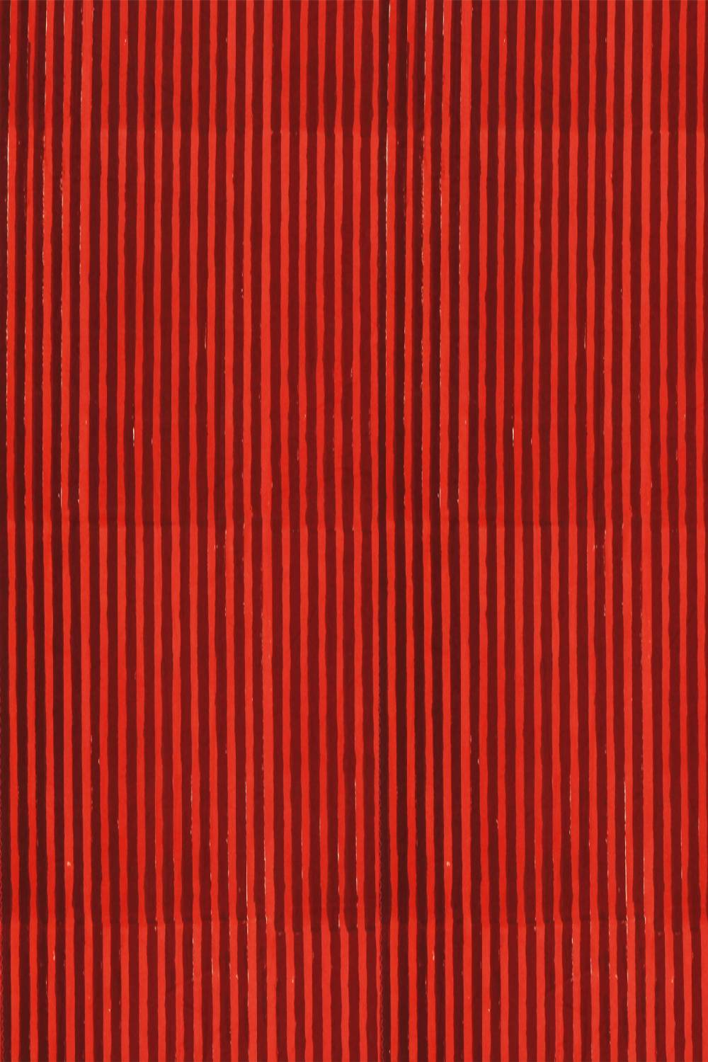 Lisa Corti Tessuto Small Stripes Maroon Orange Rust