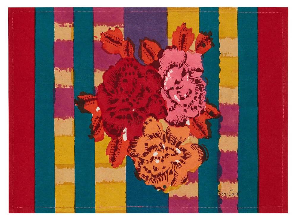 Lisa Corti tovaglietta cotone 35x48cm ankara mustard