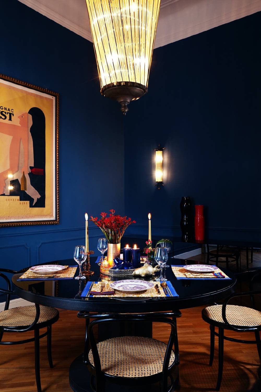 Lisa Corti Tovaglietta Cotone 35x48cm Damask Stripes Chutney