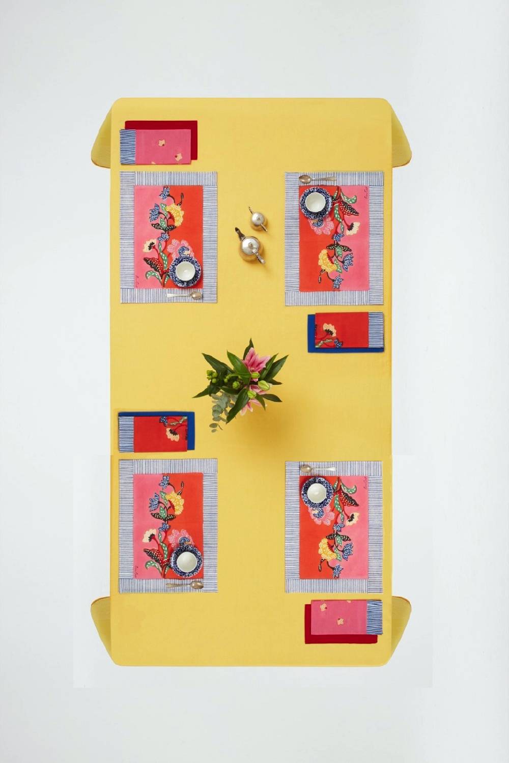 Lisa Corti Tovaglietta Cotone 35x48cm Indonesian Red Rose