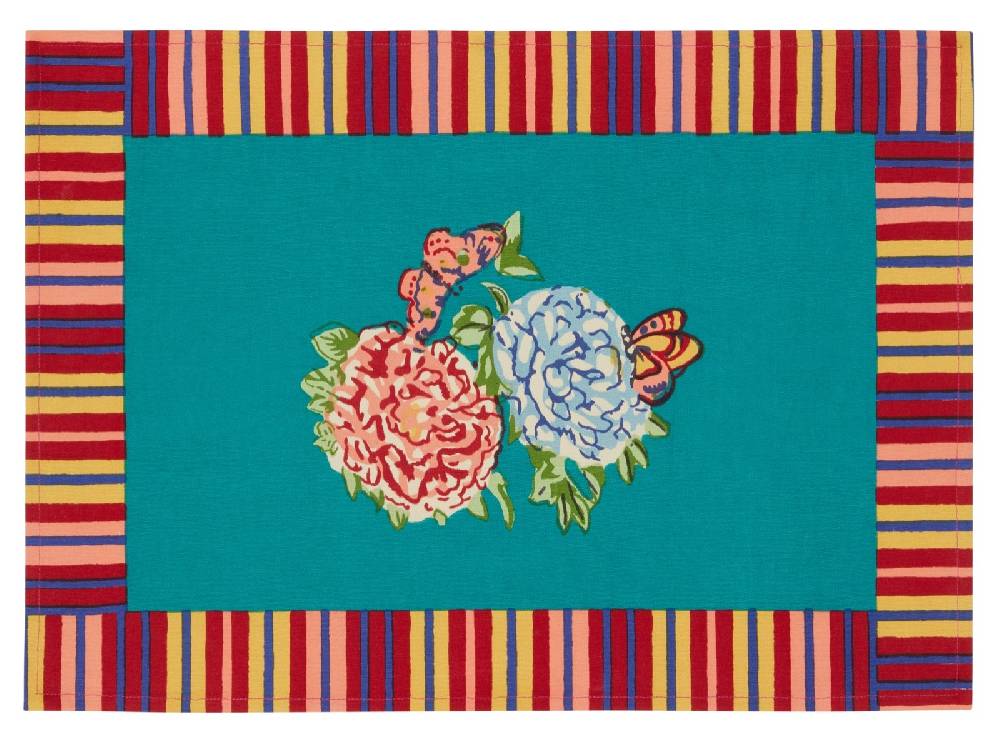 Lisa Corti tovaglietta cotone 35x48cm kandem queen green